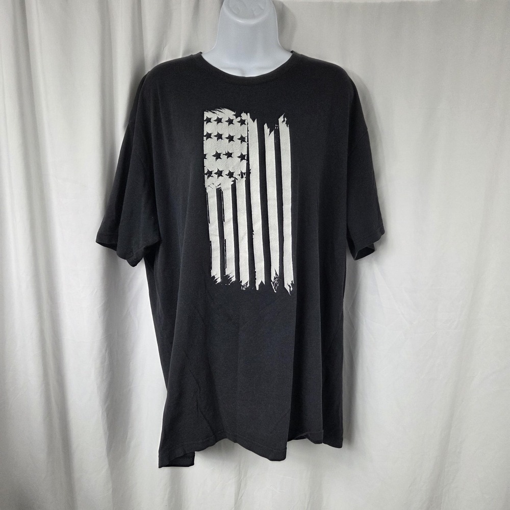 South Bounty Hunters Land Shirt Mens 2XL Black USA Flag Patriotic Tee Top